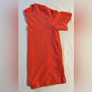 REAL CLOTHES SAKS FIFTH AVENUE Silk Blouse Womens S Button back  Orange